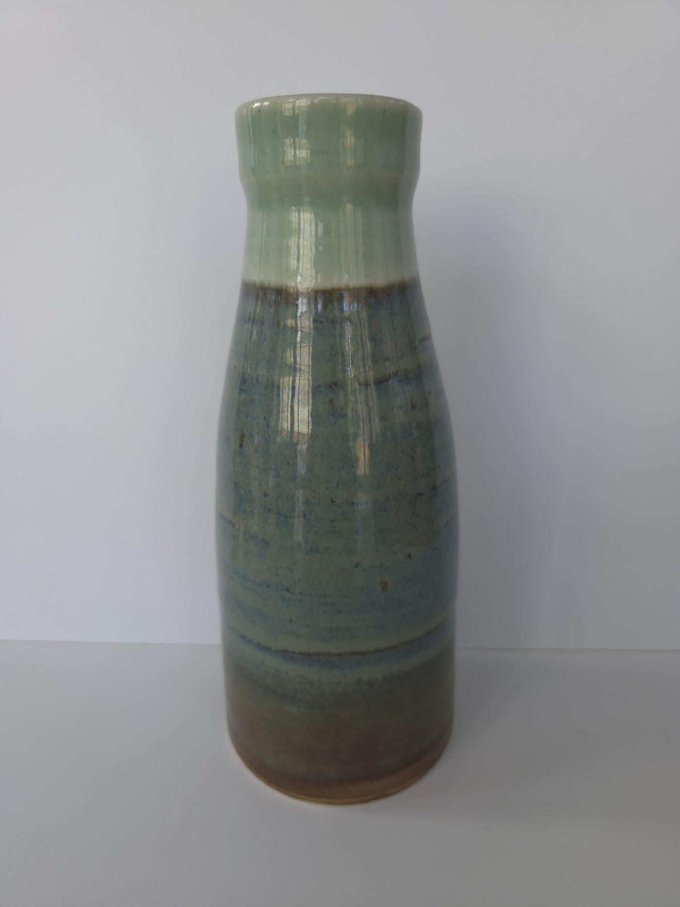 Vase, Green, ironwood blue