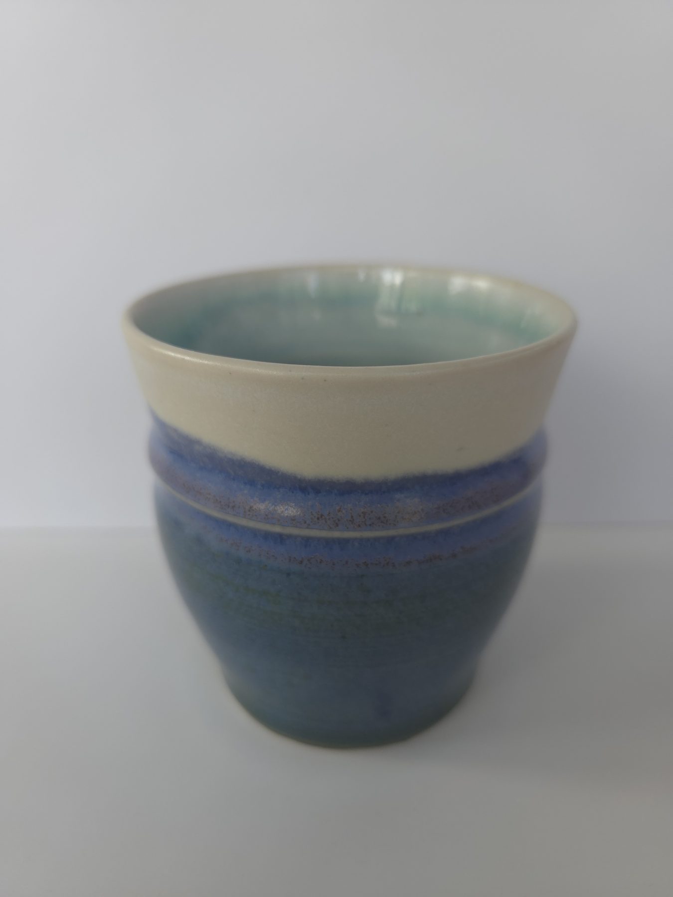 Tumbler, Celadon, white and blue-green