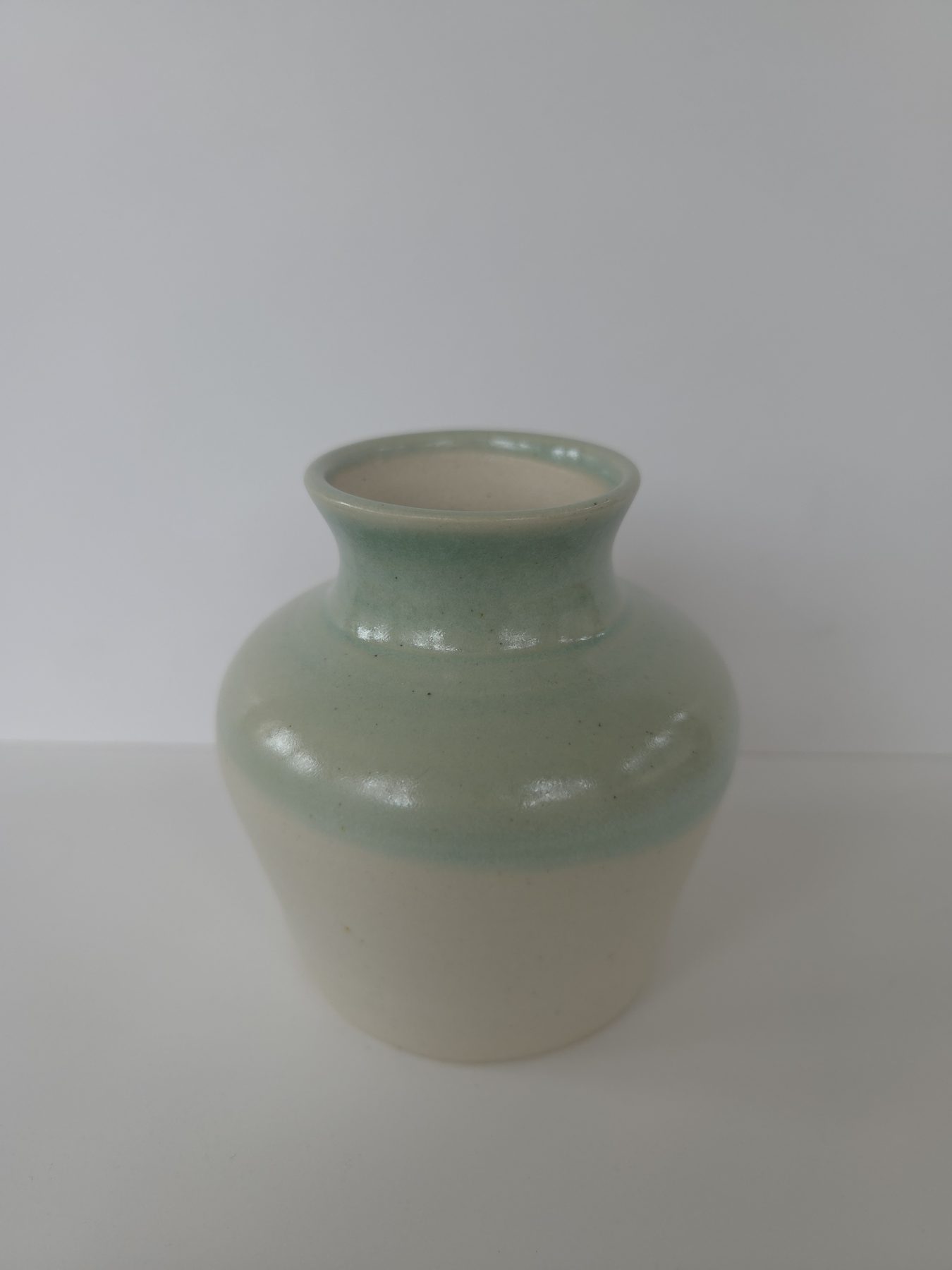 Vase, White and green