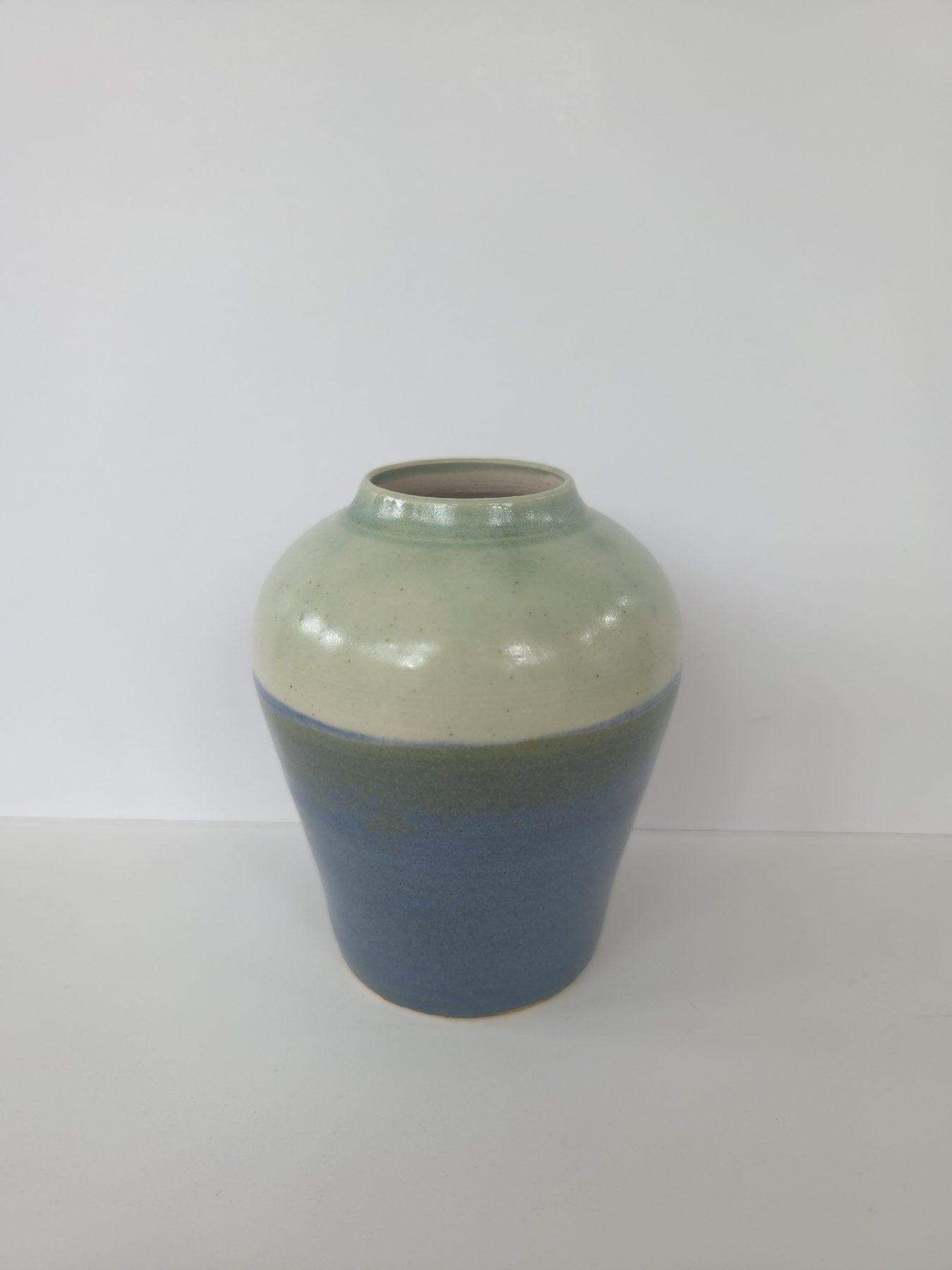 Vase, Pale green, darker blue-green